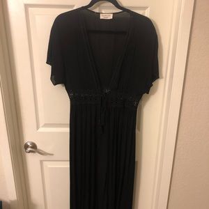 Black maxi kimono/cover up